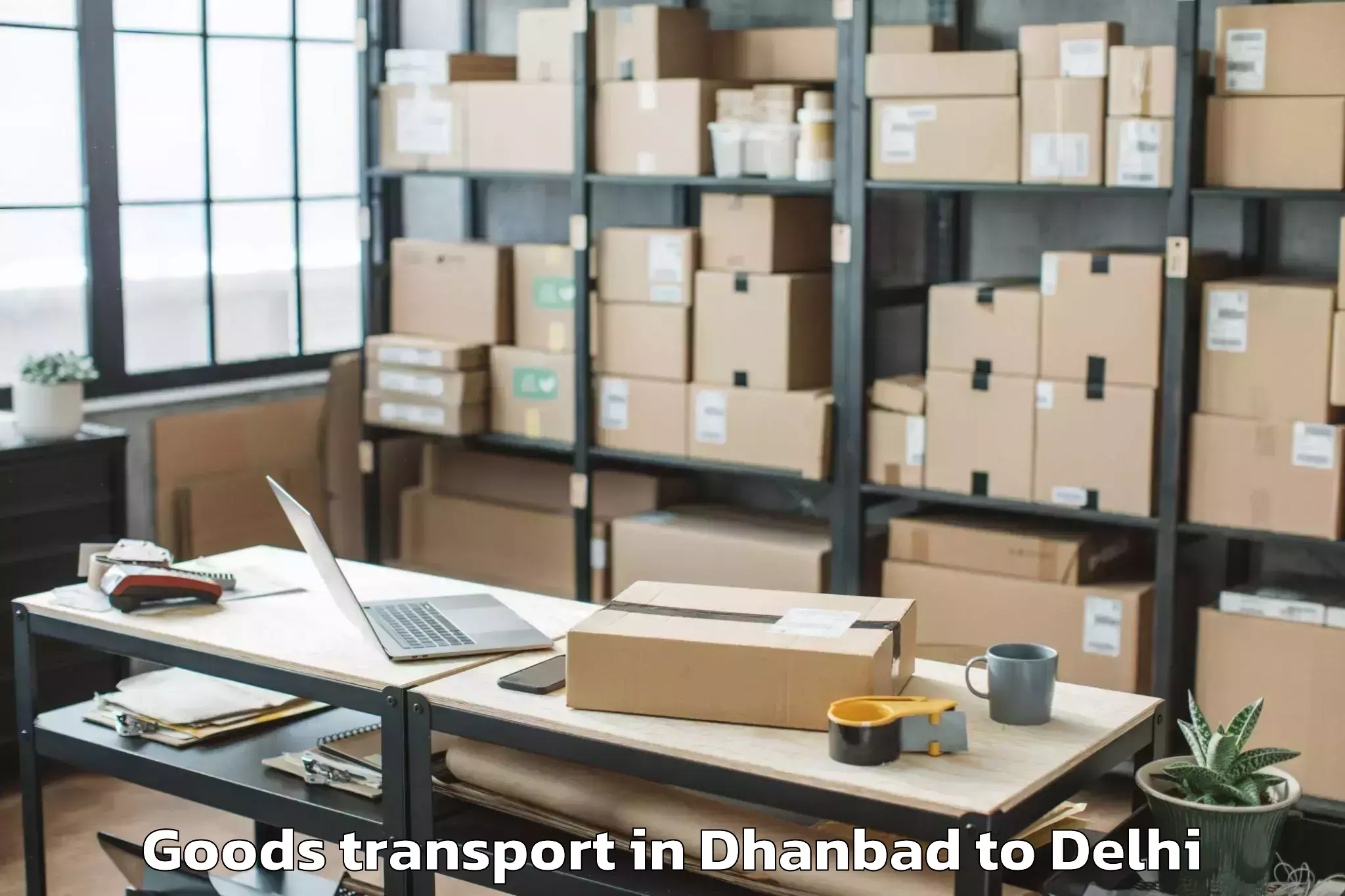 Book Your Dhanbad to East Delhi Goods Transport Today